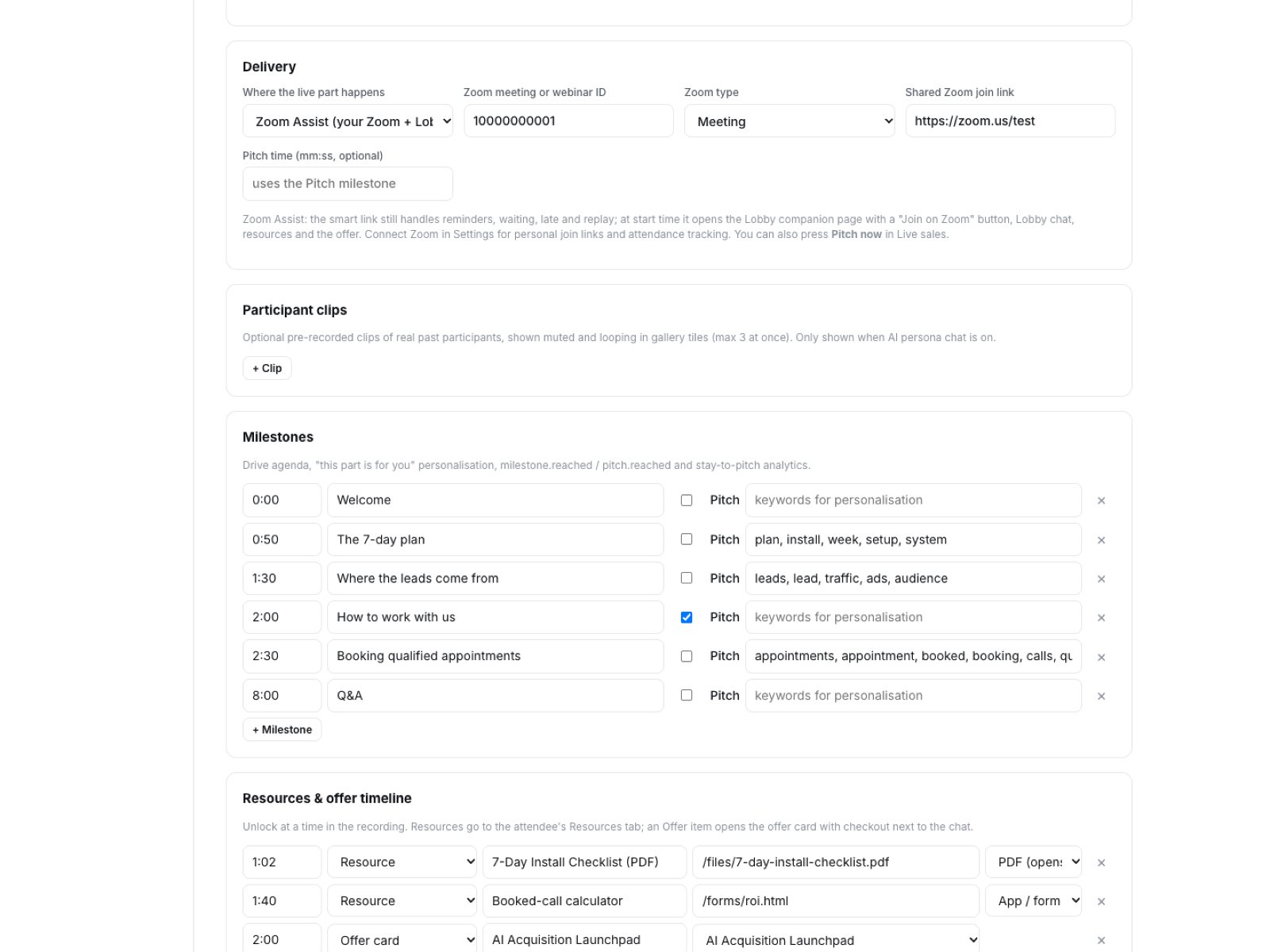 The Zoom Assist companion page with the Join on Zoom button and Lobby chat